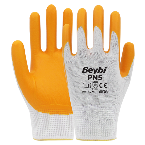 PN5 Polyester Örme Nitril Eldiven
