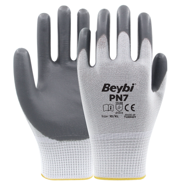 PN7 Polyester Örme Nitril Eldiven